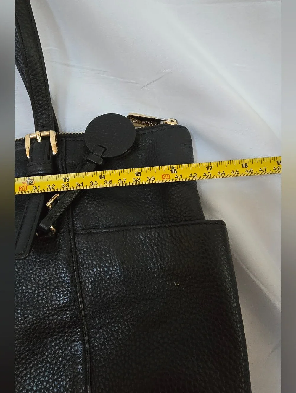 Michael Kors Jet Set Large Black Pebbled Leather Tote Bag